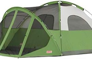 Coleman Evanston Screened Camping Tent, 6/8 Person Weatherproof Tent with Roomy Interior Includes Rainfly, Carry Bag, Easy Setup and Screened-In Porch